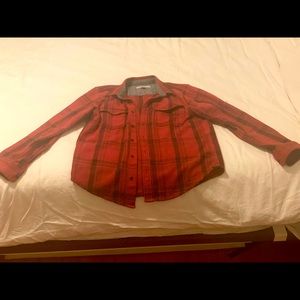 Outerknown Blanket shirt. Red Plaid. Excellent shape. Large.